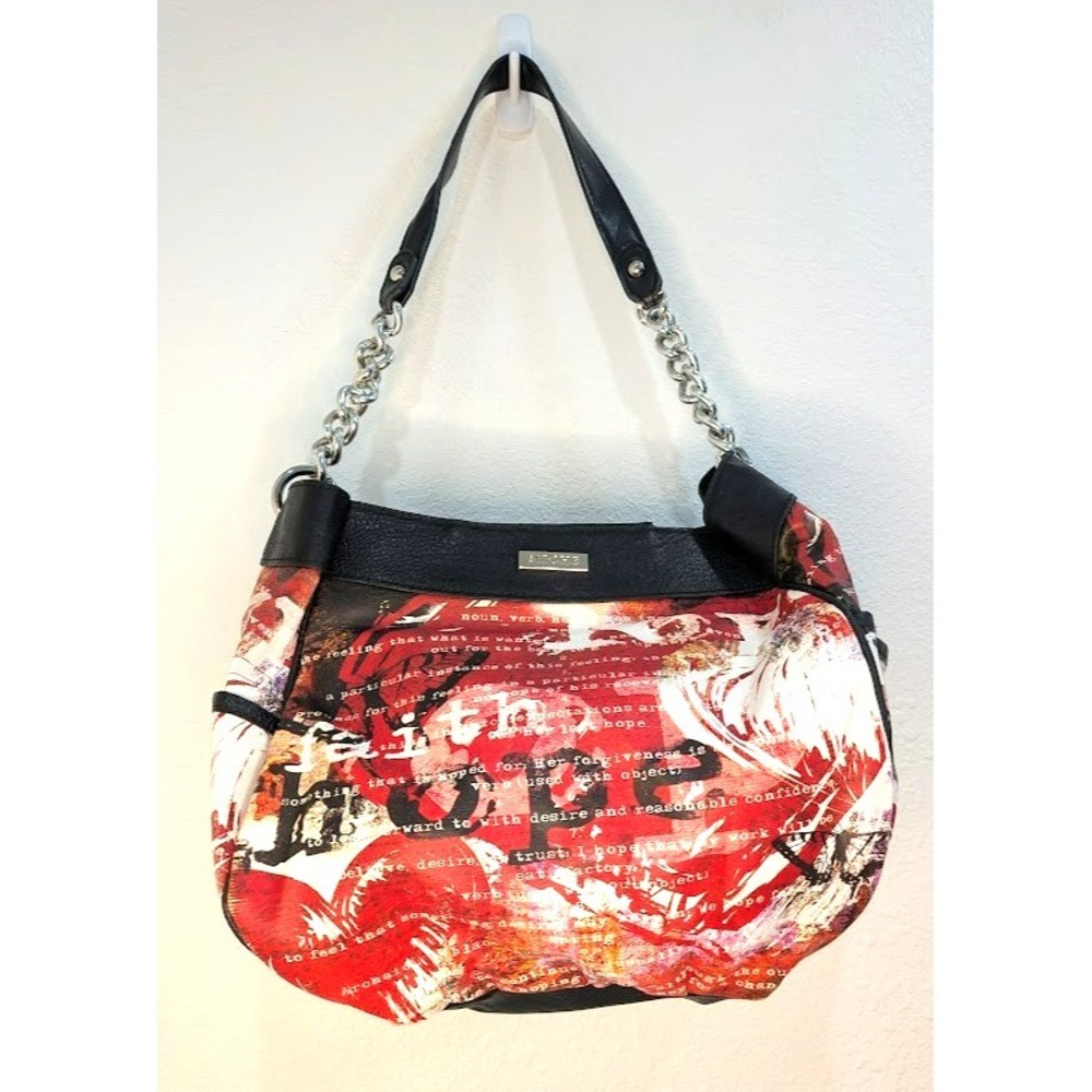 Miche Demi Bag Red Hope Shell Cover with 2 Straps Graffiti Faith Black White VGC - Picture 2 of 9
